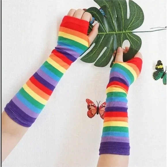 Rave Festival Rainbow Striped Women's Swim Set - Picture 8 of 16